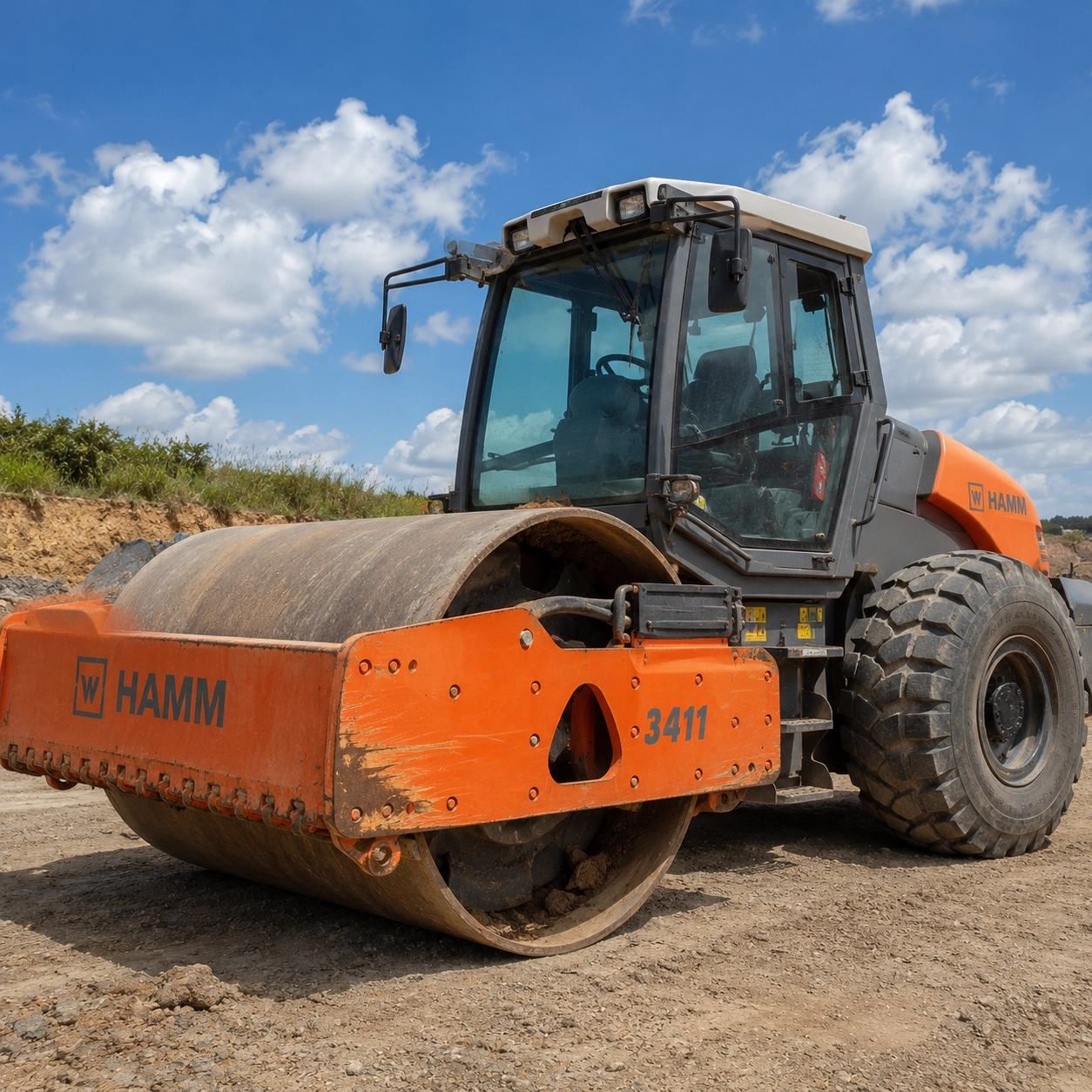 Rolo Compactador HAMM 3411 para Locação em Conceição das Alagoas/MG