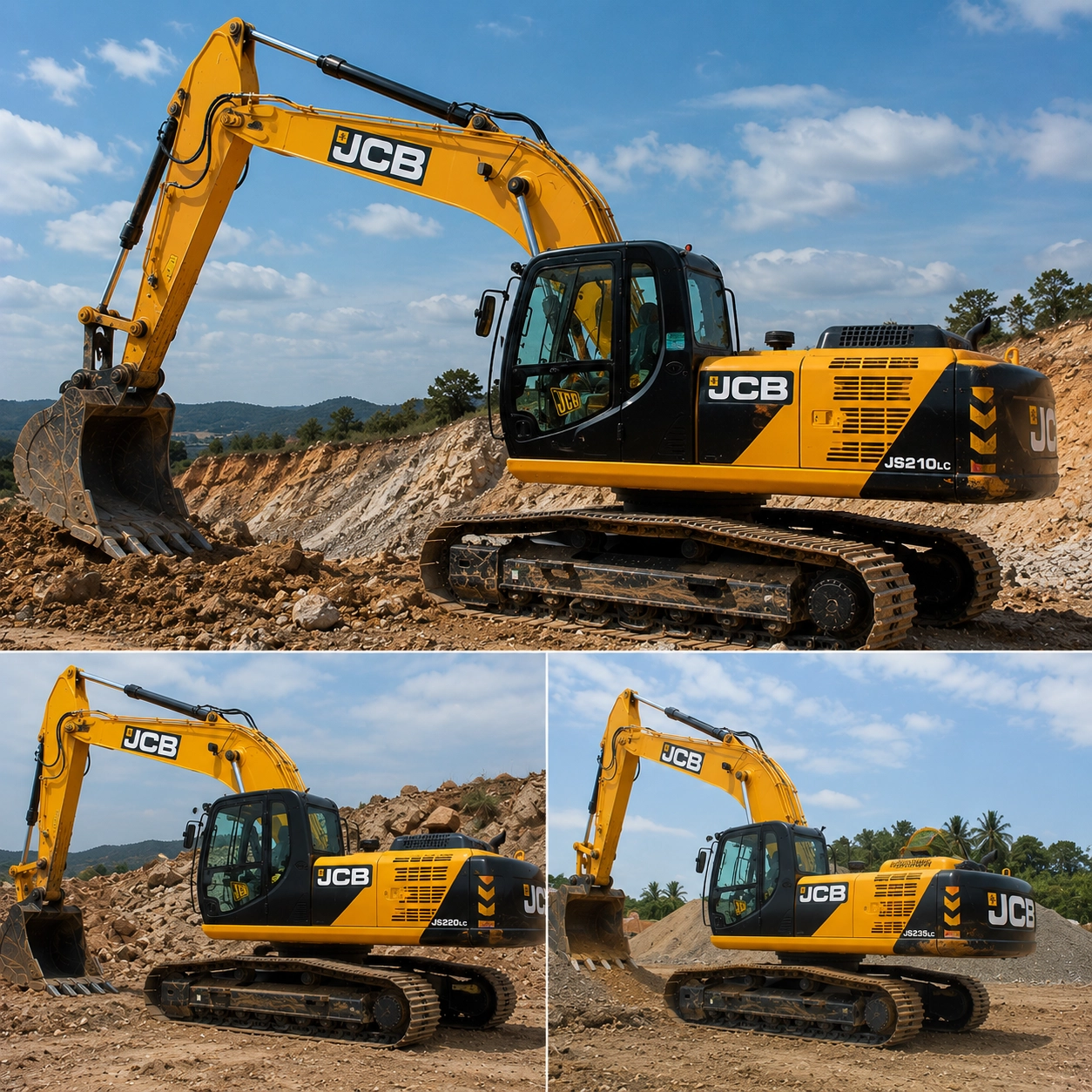 Escavadeiras Hidráulicas JCB Linha JS210 a JS235 para Locação em União de Minas/MG